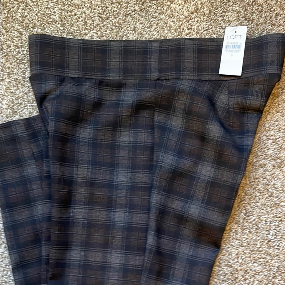 LOFT Plaid Trousers